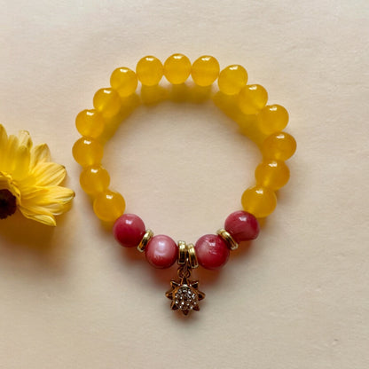 Summer Lovin’ -Authentic Gemstones & 14k Gold Plated Charm