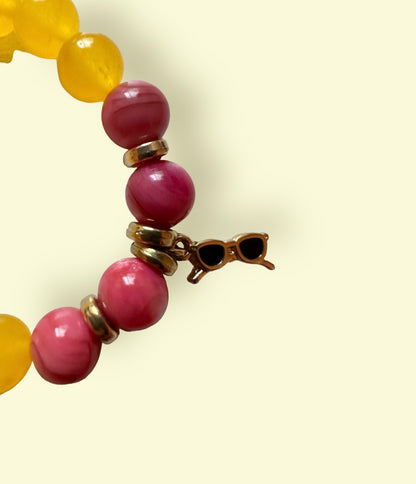 Summer Lovin’ -Authentic Gemstones & 14k Gold Plated Charm