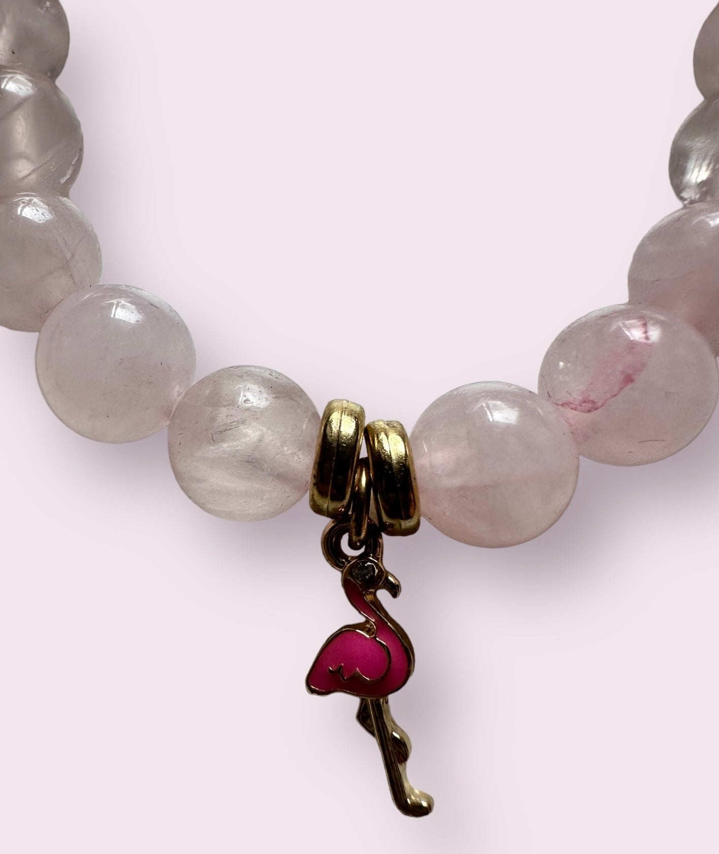 Confident Flamingo - Authentic Gemstones & 14K gold plated